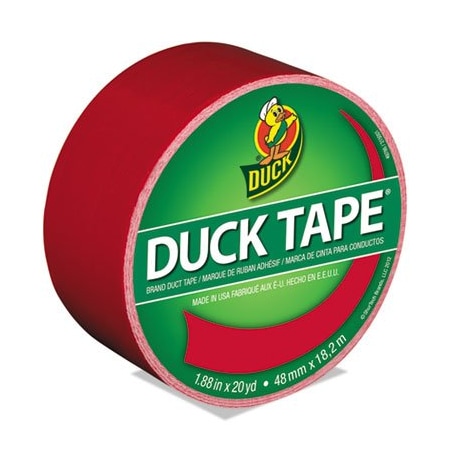 Shurtech Brands Duck, COLORED DUCT TAPE, 3in CORE, 1.88in X 20 YDS, RED 1265014